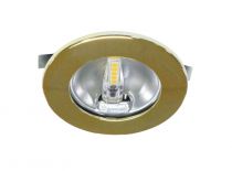 S1200 - Encastré rond doré Ø70mm, LED G4 1,8W 3000K 150lm incl. (50771)