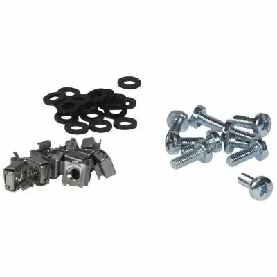 Sachet de 50 �crous-cages 8,5 mm/rondelles plastiques/vis M6 - LCS� (036453)