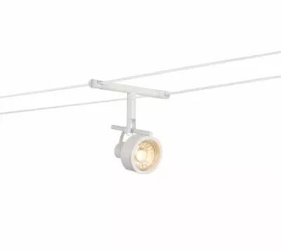 SALUNA, spot pour c�ble tendu T.B.T. TENSEO, int�rieur, blanc, GX5.3/QR-C51, 35W max (139131)