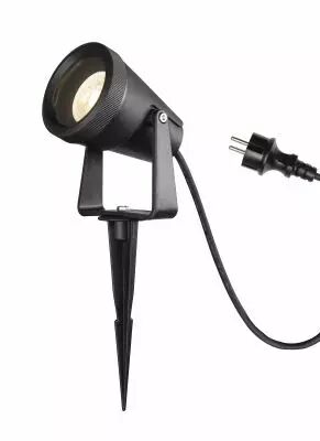 SAMRINA, spot sur piquet ext�rieur, noir, GU10, QPAR51, 7W max, IP54, plastique recycl� (1004757)