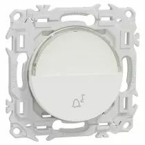 SCHNEIDER ELECTRIC - Odace - bouton-poussoir porte-étiquette - symbole carillon - blanc craie (S920246)