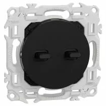SCHNEIDER ELECTRIC - Odace - double va-et-vient ou poussoir à levier - 10AX - noir onyx (S940213)
