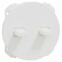 SCHNEIDER ELECTRIC - Odace - enjoliveur - pour double va-et-vient ou poussoir à levier - blanc craie (S929211)