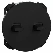 SCHNEIDER ELECTRIC - Odace - enjoliveur - pour double va-et-vient ou poussoir à levier - noir onyx (S949211)