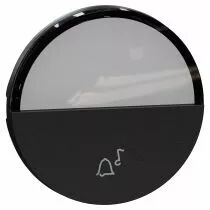 SCHNEIDER ELECTRIC - Odace - enjoliveur seul - pour bouton poussoir - porte-étiquette - noir onyx (S949245)