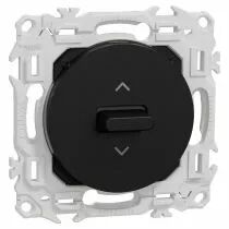 SCHNEIDER ELECTRIC - Odace - inter ou poussoir volet roulant 3 positions à levier - noir onyx (S940208)
