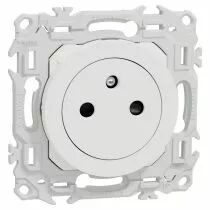 SCHNEIDER ELECTRIC - Odace - lot de 108 prises 2P+T affleurantes S920052 - blanc craie (S920052P)
