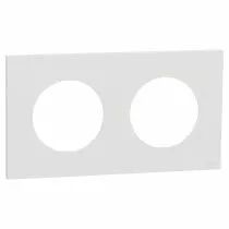 SCHNEIDER ELECTRIC - Odace - lot de 84 plaques de finition 2 postes - couleur Blanc craie (S920704P)