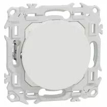 SCHNEIDER ELECTRIC - Odace - obturateur griffes montées - pré-perçage pour sortie câble - blanc craie (S925666)