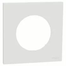 SCHNEIDER ELECTRIC - Odace - plaque de finition 1 poste - couleur Blanc craie (S920702)