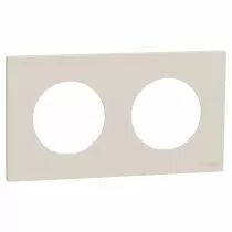 SCHNEIDER ELECTRIC - Odace - plaque de finition 2 postes - couleur Beige sable (S902704)