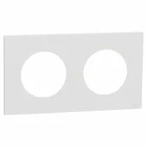 SCHNEIDER ELECTRIC - Odace - plaque de finition 2 postes - couleur Blanc craie (S920704)