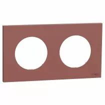 SCHNEIDER ELECTRIC - Odace - plaque de finition 2 postes - couleur Rose grenat (S905704)