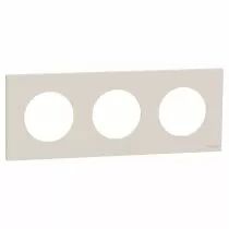 SCHNEIDER ELECTRIC - Odace - plaque de finition 3 postes - couleur Beige sable (S902706)
