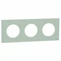 SCHNEIDER ELECTRIC - Odace - plaque de finition 3 postes - couleur Vert jade (S903706)
