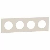 SCHNEIDER ELECTRIC - Odace - plaque de finition 4 postes - couleur Beige sable (S902708)