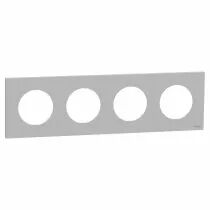 SCHNEIDER ELECTRIC - Odace - plaque de finition 4 postes - couleur Gris galet (S901708)