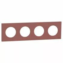 SCHNEIDER ELECTRIC - Odace - plaque de finition 4 postes - couleur Rose grenat (S905708)