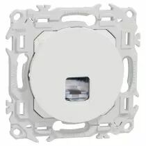 SCHNEIDER ELECTRIC - Odace - prise RJ45 - Cat6A STP grade 3TV - blanc craie (S920477)