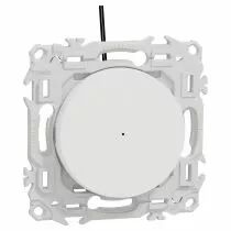 SCHNEIDER ELECTRIC - Odace - va-et-vient ou poussoir lumineux LED verte 0,15mA - 10AX - blanc craie (S920263)