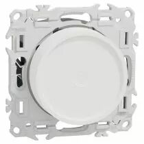SCHNEIDER ELECTRIC - Odace - variateur de lumière universel 2 ou 3 fils - rotatif - blanc craie (S920519)