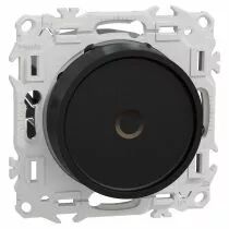SCHNEIDER ELECTRIC - Odace - variateur de lumière universel 2 ou 3 fils - rotatif - noir onyx (S940519)