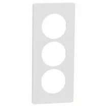 SCHNEIDER ELECTRIC - Odace Architecte - plaque 3 postes entraxe spécifique 57mm - Blanc craie (S920816)