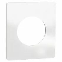 SCHNEIDER ELECTRIC - Odace Architecte - plaque de finition 1 poste - Blanc émaillé (S934802)
