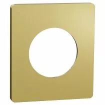 SCHNEIDER ELECTRIC - Odace Architecte - plaque de finition 1 poste - effet Laiton (S932802)