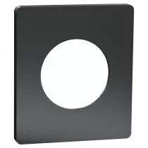 SCHNEIDER ELECTRIC - Odace Architecte - plaque de finition 1 poste - effet Perle Noire (S952802)