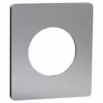 SCHNEIDER ELECTRIC - Odace Architecte - plaque de finition 1 poste - effet Titane (S930802)