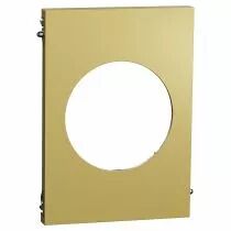 SCHNEIDER ELECTRIC - Odace Architecte - plaque de finition centrale - effet Laiton (S932801)