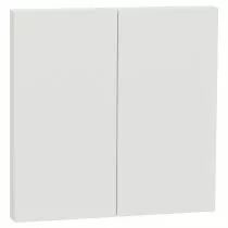 SCHNEIDER ELECTRIC - Odace Intégral - enjoliveur et plaque - pour VV ou poussoir double - Blanc craie (S929222)