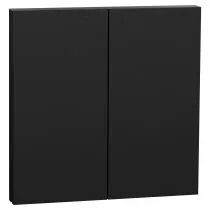 SCHNEIDER ELECTRIC - Odace Intégral - enjoliveur et plaque - pour VV ou poussoir double - Noir onyx (S949222)
