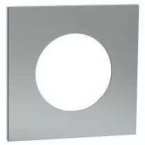 SCHNEIDER ELECTRIC - Odace Métal - plaque de finition 1 poste - effet Titane support blanc (S910702)