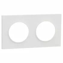 SCHNEIDER ELECTRIC - Odace Origine - lot de 84 plaques de finition 2 postes - couleur blanc (S929704P)