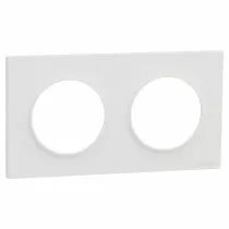 SCHNEIDER ELECTRIC - Odace Origine - plaque de finition 2 postes - couleur blanc (S929704)