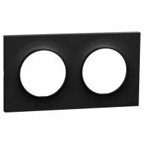 SCHNEIDER ELECTRIC - Odace Origine - plaque de finition 2 postes - couleur noir (S949704)