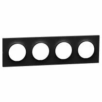 SCHNEIDER ELECTRIC - Odace Origine - plaque de finition 4 postes - couleur noir (S949708)