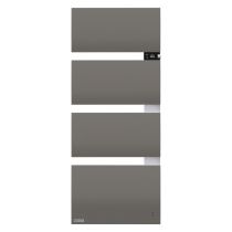 Sèche-serviettes Symphonik mât à droite 1750W gris roche  / alu brossé (490613)