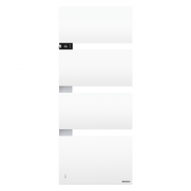 Sèche-serviettes Symphonik mât à gauche 1750W blanc mat  / alu brossé (492611)
