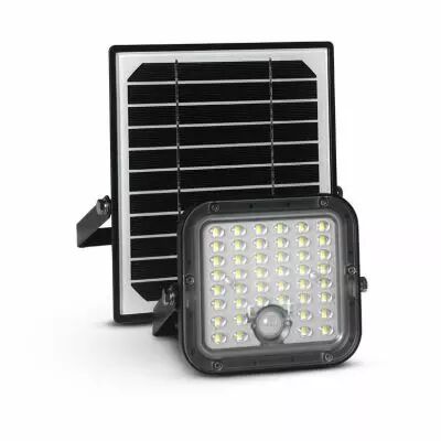sedum projecteur solaire 10w 3000k asym detect ir 3ans (100751)