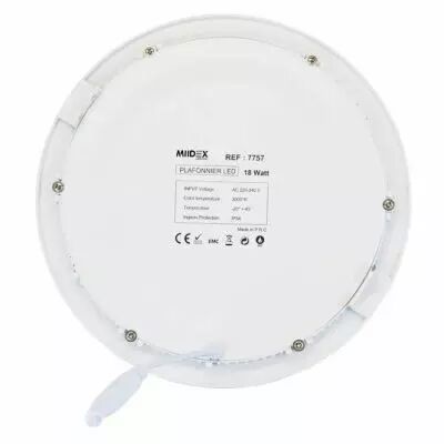 slimy downlight diam 225mm blc 18w 3000k alu  (7757)