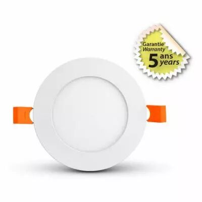 slimy ii downlight diam 120mm 6w 3000k alu blc 5ans (100033)