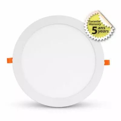 slimy ii downlight diam 300mm 24w 4000k alu blc 5ans (100084)