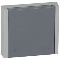 Socle à encastrer - prise étanche Plexo 20 A - 3P+N+T - IP44-IK08 - gris (055708)