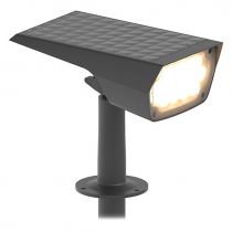 solaris projecteur piquet 316mm 2w 3000k solaire carre noir (100814)