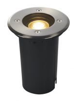 SOLASTO, encastré de sol extérieur, rond, inox, GU10/LED GU10 51mm, 6W max, IP67, collerette inox 304 (227680)