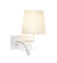 SOMNILA FLEX, applique intérieure, liseuse, version droite, blanc, LED, 3W, 3000K, avec port USB (1003460)