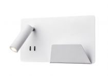 SOMNILA SPOT, applique intérieure, liseuse, version droite, blanc, LED, 13W, 3000K, avec port USB (1003458)